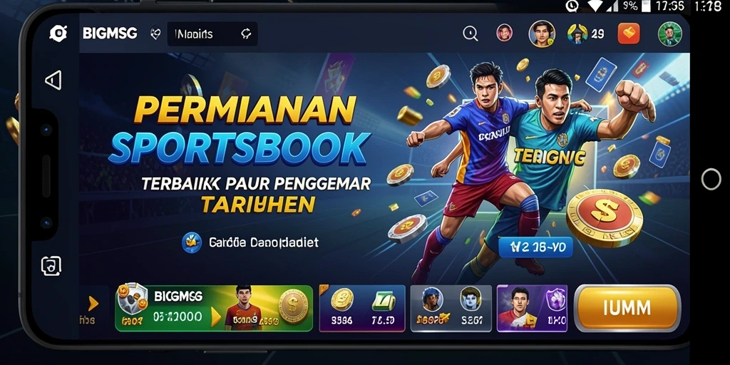 Tampilan gameplay BIGMSG yang mendebarkan dalam taruhan olahraga.