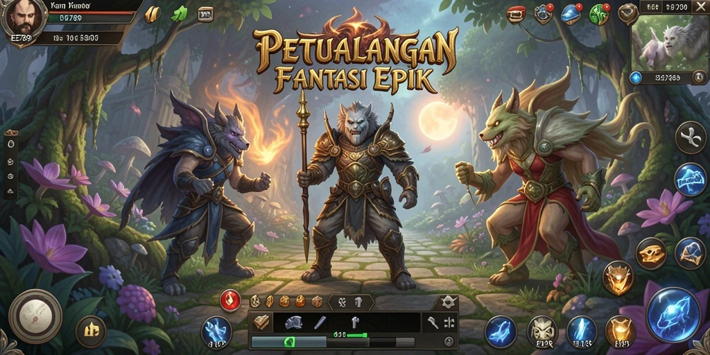 Tampak seperti pertarungan seru dalam dunia fantasi yang menakjubkan.
