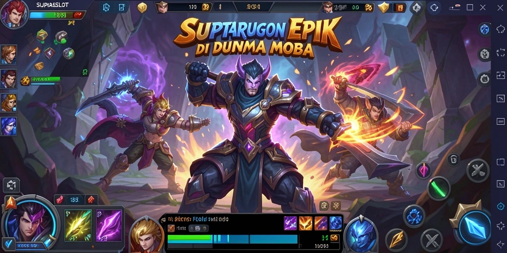 Tangkapan layar gameplay yang menunjukkan pertempuran seru di SUPRASLOT.